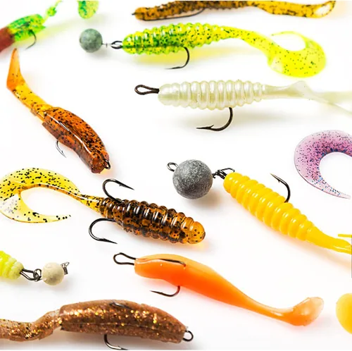 Miniatura 9 de OROOTL Ganchos de pesca dobles, 50 ganchos clásicos de rana de acero de alto carbono, doble gancho de pesca de púas con vástago abierto para agua