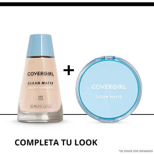Miniatura 10 de COVERGIRL Polvo Compacto Mate Clean, Polvo de Control de Grasa, 1 recipiente, .35 Fl Oz, Polvo Facial, Polvo Suelto Libre de Aceite, Acabado Mate