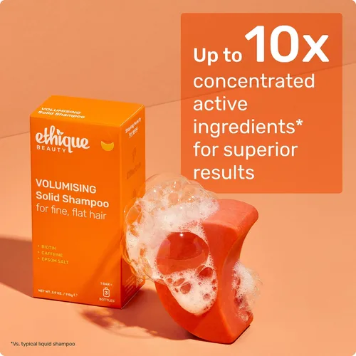 Miniatura 6 de Ethique Barra de Champú Voluminizadora con Biotina para cabello fino y delgado - Sin plástico, vegano, libre de crueldad, 3.88 oz - Anteriormente