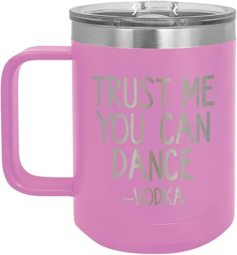 Miniatura 9 de Confíe en que puedes bailar - Taza de café negra de 15 oz con tapa superior deslizante Taza de café de viaje aislada Ideas de regalo