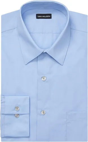 Miniatura 3 de Van Heusen - Camisa de popelina para hombre, color sólido, ajustado