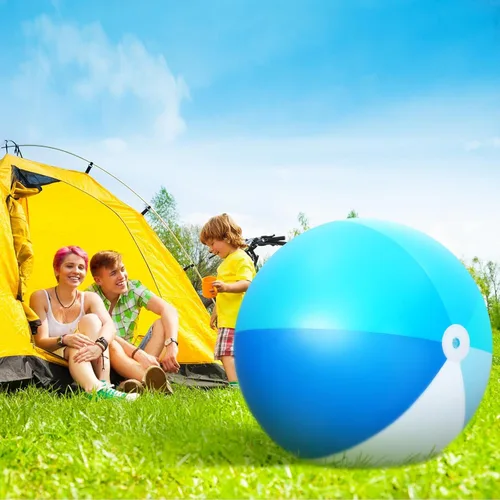 Miniatura 6 de Ceenna 2 Piezas Pelotas de Playa Gigantes de 60 Pulgadas Pelotas Inflables Grandes de Juguete para Piscina Juguetes de Natación de Verano Fiestas