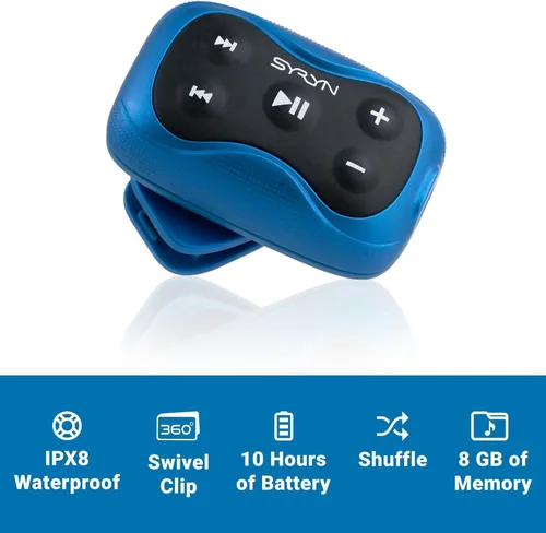Miniatura 2 de Swimbuds audífonos y reproductor de MP3 STRYN de 8 GB impermeable con función aleatoria