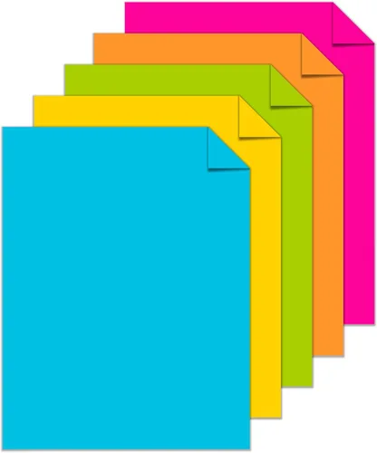 Miniatura 2 de Astrobrights “Bright”- cartulinas 8.5 x 11 pulgadas, 65 libras/ 176 gramos, 5 colores surtidos, 250 hojas (99904)