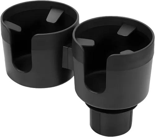 Expansor de portavasos doble para automóvil, adaptador multifuncional 2 en 1 para portavasos de vehículo con base ajustable, organizador extensor de