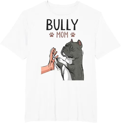 Miniatura 13 de American Bully Mom Cute Dog Mama Camiseta divertida para mujer, Blanco, S