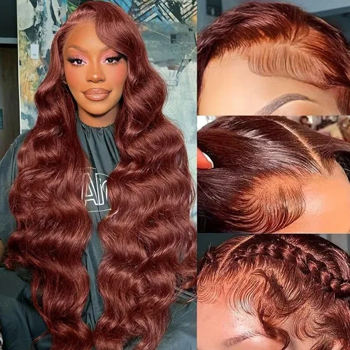 Miniatura 11 de Peluca Rubia Miel Cabello Humano Body Wave 13x6 Encaje Frontal Pelucas de Cabello Humano Para Mujeres Negras 22 Pulgadas