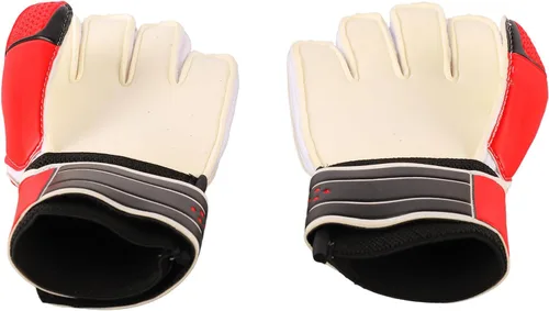 Miniatura 8 de Dioche Guantes de portero de fútbol de látex antideslizantes para adultos, color rojo, guantes de portero de goma de primera calidad con diseño