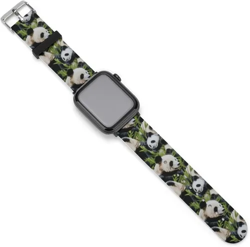Miniatura 14 de Correa de reloj de silicona suave compatible con Apple Watch para hombres/unisex/jóvenes compatible con Iwatch Series 5/4/3/2/1, Happy Camper