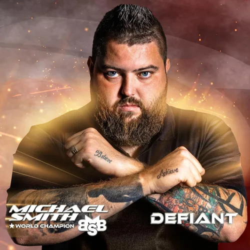Miniatura 7 de Shot! Punta de acero para dardos, Michael Smith Defiant (0.81 oz/0.85 oz/0.88 oz/0.95 oz), 90% barril de tungsteno, peso central, juego de dardos