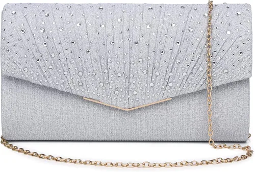 Miniatura 6 de MUDUO Monederos de mano con diamantes de imitación para mujer, monederos y bolsos formales de boda, fiesta, graduación, bolsas de dinero, regalo