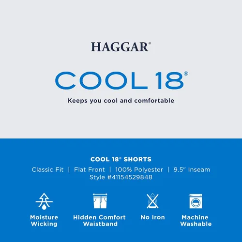 Miniatura 5 de Haggar mens Cool 18 Classic Fit Expandable Waist Short Regular and Big & Tall Sizes