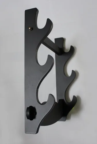 Miniatura 3 de Soporte de montaje en pared de 3 capas Samurai Sword Katana Wakizashi Tanto Holder Stand Hanger Support Black