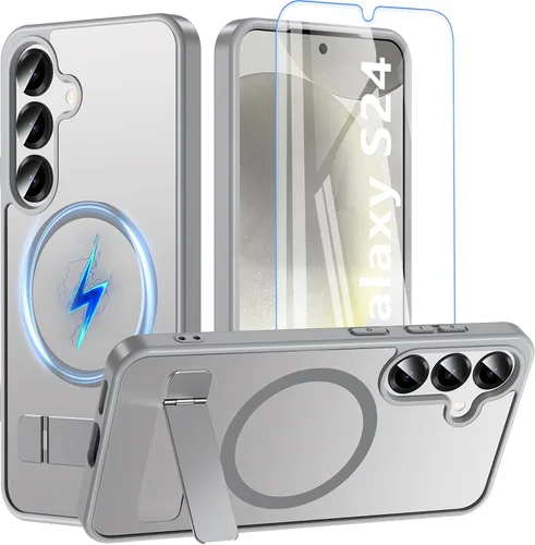 Miniatura 11 de Funda OWKEY Samsung Galaxy A13 5G, Funda Magnética para Teléfono con Soporte y Protector de Pantalla, Funda Protectora Antihuellas y a Prueba de A13
