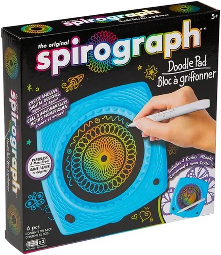 Spirograph Doodle Pad - Artes y manualidades, arte para rascar, tableta de escritura LCD para niños, juguetes para niños, suministros de arte, kit