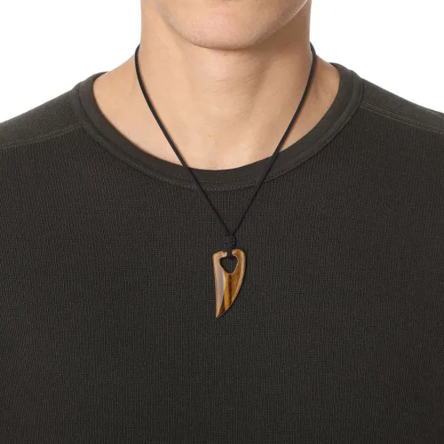 Miniatura 4 de COAI Collar de diente de lobo con colgante de piedra de amuleto para hombre y mujer