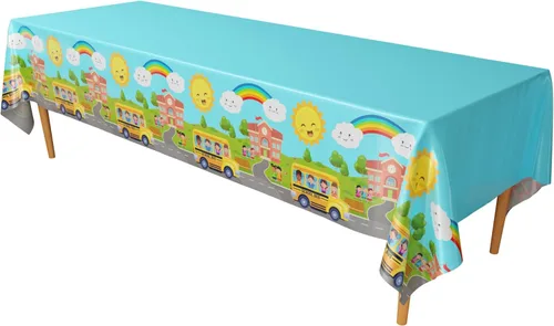 Miniatura 6 de Paquetes de fiesta de lujo para autobús escolar (127 piezas para 16 invitados), suministros de fiesta de autobús escolar, platos y servilletas