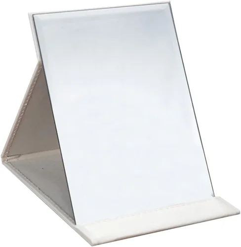 Miniatura 9 de JOLY Protable - Espejo plegable de piel sintética para maquillaje con soporte ajustable para uso personal, viajes (S, rosa)