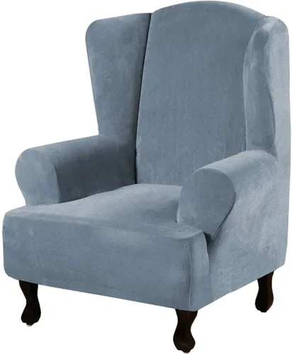 Miniatura 49 de H.VERSAILTEX Funda de terciopelo elástico para sillón, funda para sillón de 1 cojín para sala de estar, funda de muebles hecha de terciopelo grueso
