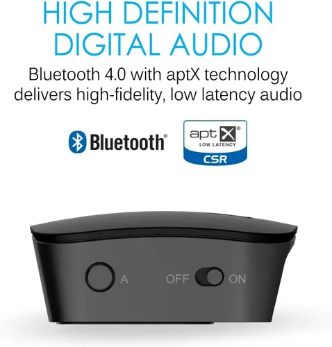 Miniatura 5 de MEE audio Connect - Transmisor de audio Bluetooth para hasta 2 auriculares/altavoces inalámbricos, adaptador de transmisión Bluetooth con AptX