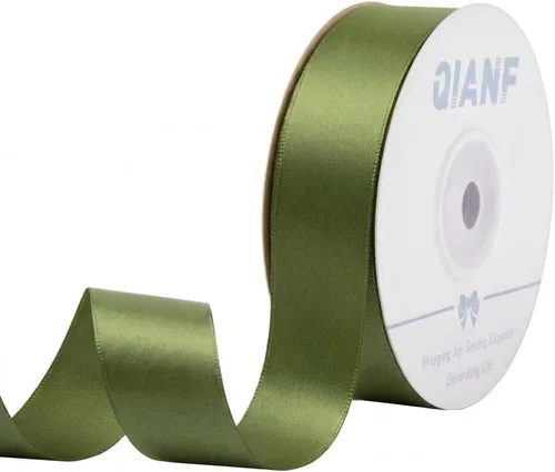 Miniatura 45 de QIANF Cinta plateada de satén de doble cara de 1-1/2 pulgadas para envolver regalos, lazos para el pelo, hacer cintas para el cabello, bandas
