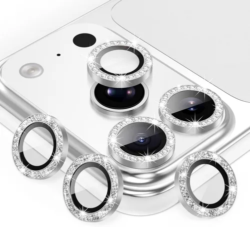 Miniatura 11 de AGVEE Paquete de 6 protectores de lente de cámara para iPhone 14 Pro de 6.1 pulgadas/14 Pro Max de 6.7 pulgadas, con diamantes brillantes y anillo