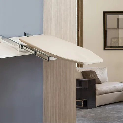 Tabla de planchar retráctil, rotación de 180°, mesa de planchar extraíble fácil de instalar, estación de planchado plegable para lavandería,