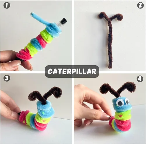 Miniatura 5 de Limpiapipas para manualidades a granel, regalos de juguetes y juegos para niños, 200 piezas de artes y manualidades, tallos de chenilla, suministros