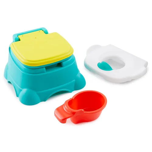 Miniatura 10 de Sesame Street Elmo Hooray - Asiento de inodoro y taburete 3 en 1 para entrenamiento para ir al baño, diseño fácil de limpiar con manija de descarga