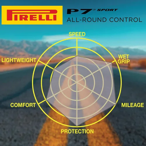 Miniatura 3 de Pirelli P7 Sport 26-622 700 x 26c Neumático de bicicleta de alto rendimiento, confianza, control y durabilidad en un neumático de entrenamiento