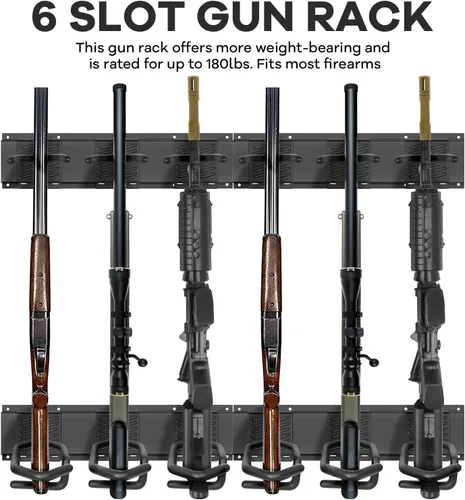 Miniatura 3 de Robust Bastidores de armas de interior para montaje en pared, soporte de pared ajustable para armas, soporte de pistola de acero resistente