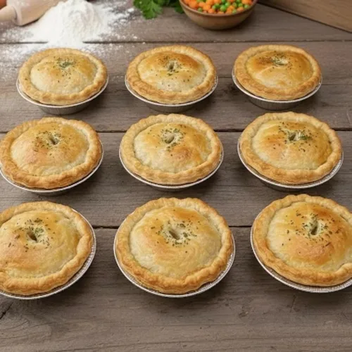 Miniatura 7 de 5 Inch Aluminum Pot Pie Pans (25 Pack) 7 oz Capacity, Disposable, For Tarts, Quiche & Chicken Pot Pies, Freezer Safe, Made in USA