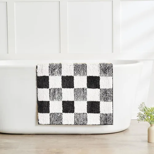 Miniatura 28 de CozeCube Tapetes de baño para baño antideslizantes, alfombras de baño de microfibra absorbente esponjosas lavables, alfombras de baño estéticas