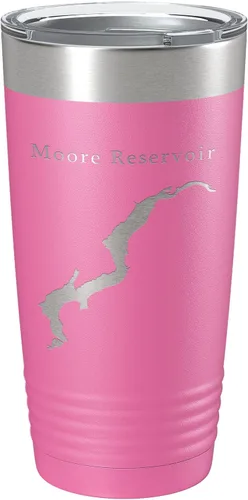 Miniatura 12 de Moore Reservoir Tumbler Lake Map Travel Mug Insulated Laser Engraved Coffee Cup New Hampshire Vermont 20 oz Black