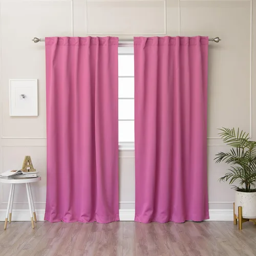Miniatura 38 de Best Home Fashion cortina opaca con aislamiento térmico sólido para grifo, 215 centímetros de largo. Gris Oscuro