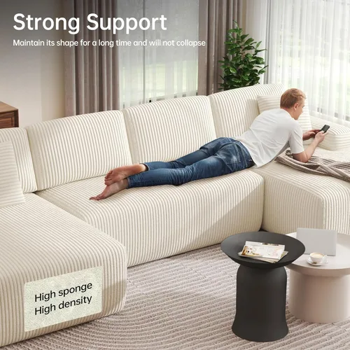 Miniatura 5 de DURASPACE Sofá de nube sin huesos, sofá modular en forma de U de 126 pulgadas para sala de estar, sofá modular de asiento profundo de gran