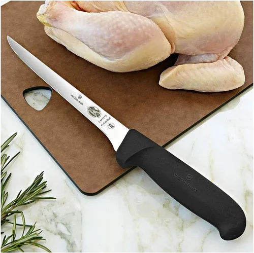 Miniatura 2 de Victorinox Fibrox - Cuchillo de deshuesado flexible de 6 pulgadas, hoja recta, color negro