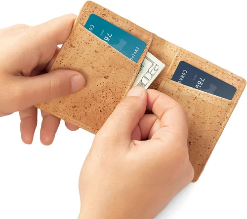 Miniatura 2 de Corkor Slim Wallet for Men, RFID Safe, Vegan Non Leather, Bi-fold Cards Cash