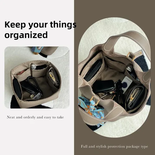 Miniatura 8 de DGAZ Organizador de bolso, sedoso y suave, seda, bolso de mano de lujo en moldeadores de bolsa, para mujer, se adapta a picotin1822Bags