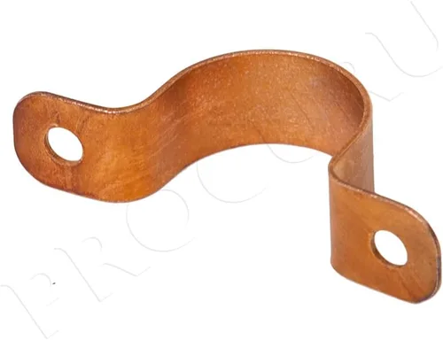 Miniatura 4 de PROCURU Correa de tubo de cobre de 1/2 pulgada, montaje de abrazadera de dos orificios (1/2 pulgada, paquete de 10)