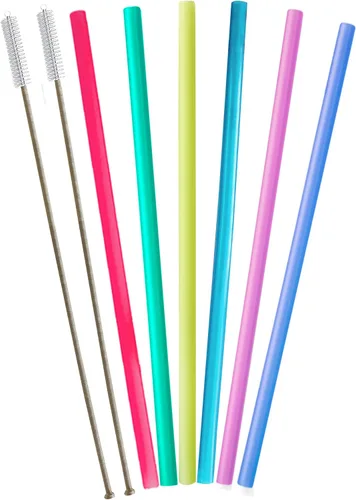 YETI RTIC-Flexible - Pajitas de silicona reutilizables de medio galón de 12 pulgadas para vaso alto de 32 onzas, botella de agua de 64 onzas,