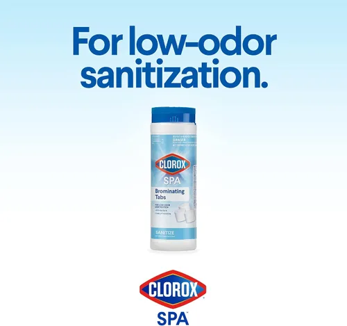Miniatura 4 de Tabletas de bromo Clorox® Pool&Spa™ Spa, para desinfección de bajo olor, restaura la claridad del agua, disolución rápida, 1.5 libras (paquete de 1)
