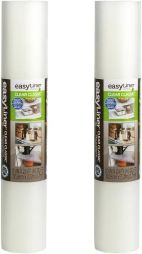 Miniatura 18 de Duck Brand Clear Classic Easy Liner - Revestimiento para estantes, no adhesivo, transparente, 24 pulgadas x 10 pies