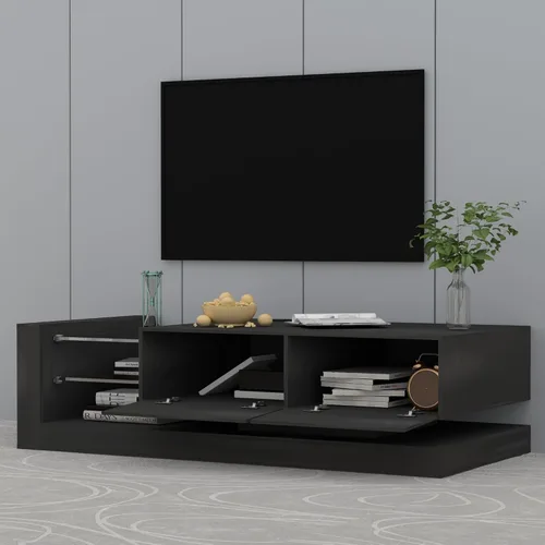 Consola de TV con gabinetes de almacenamiento, color RGB completo, 31 modos de cambio, luces cambiantes, soporte de TV LED RGB, moderno centro de