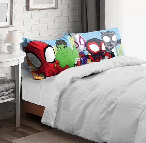 Miniatura 7 de Sunny Side Up Marvel Spidey & His Amazing Friends - Juego de 2 fundas de almohada reversibles, fundas de almohada de doble cara con Spiderman, araña