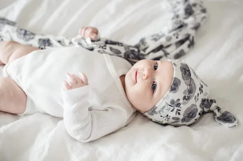 Miniatura 2 de Copper Pearl Baby Beanie Hat Top Knot