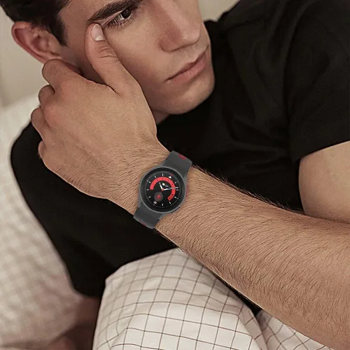 Miniatura 6 de Correa deportiva de silicona suave para Galaxy Watch 7/6/5/4/FE de 1.57 pulgadas, 1.73 pulgadas, sin huecos, compatible con Samasung Galaxy Watch