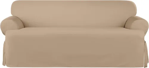 Miniatura 11 de SureFit Funda de cojín en T de algodón pesado para sillón de pato – Funda de una pieza, ajuste tejido relajado, 100% algodón, lavable a máquina