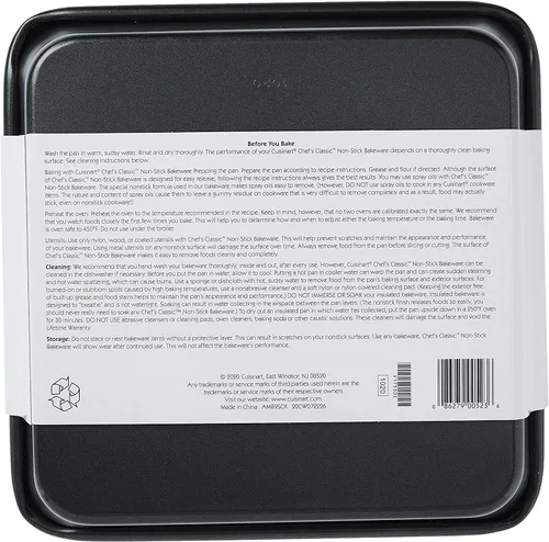 Miniatura 8 de Cuisinart Chef's Classic - Fuente antiadherente para horno, PlateadoNegro