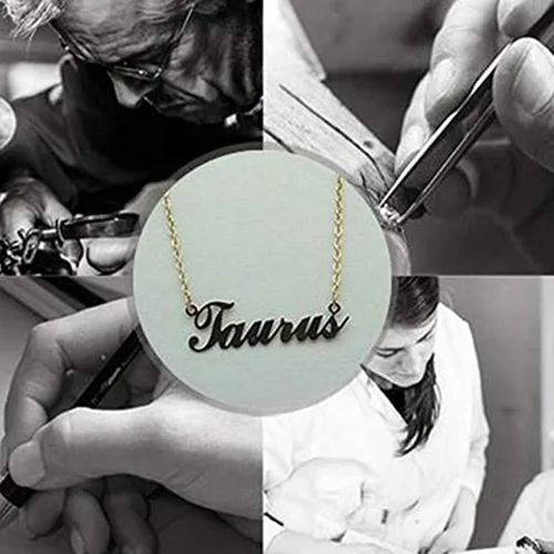 Miniatura 6 de Flowshey Custom Name Necklace Personalized Name Necklace 18K Gold Plated Nameplate Gift for Women